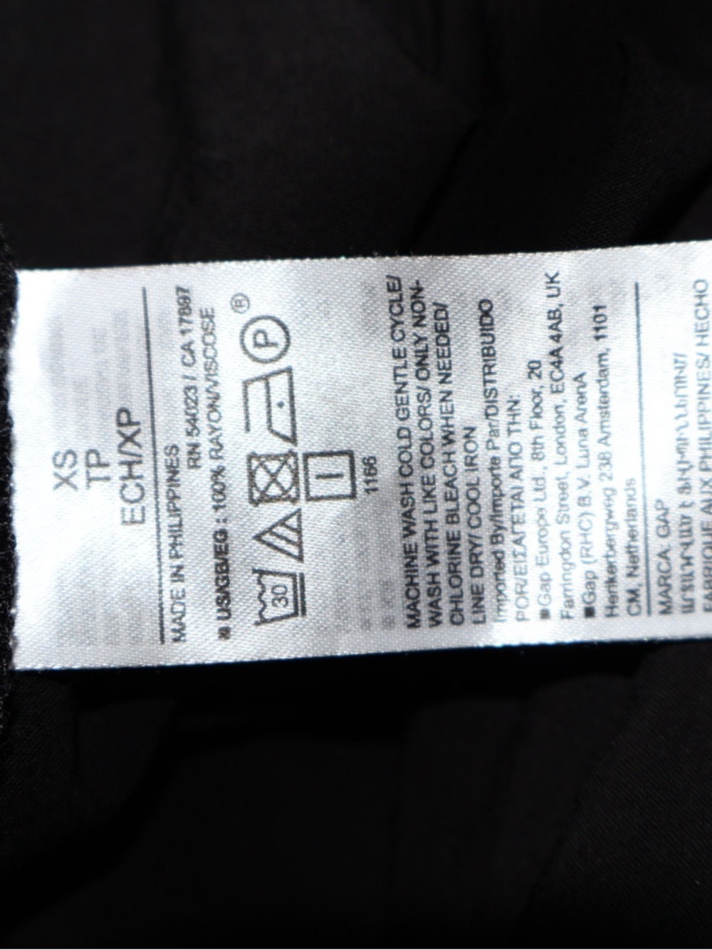 GAP Black Mini Dress with V-Neck - Picture 4 of 4